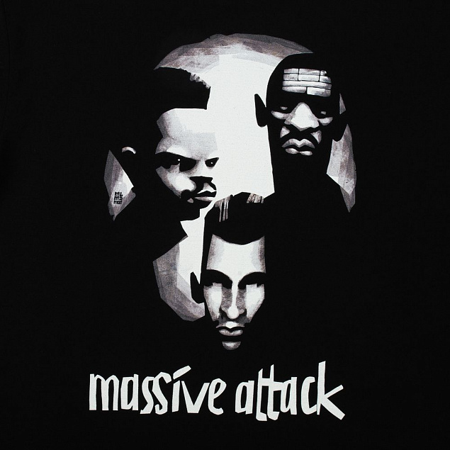 Футболка «Меламед. Massive Attack», черная с логотипом в Астрахани заказать по выгодной цене в кибермаркете AvroraStore