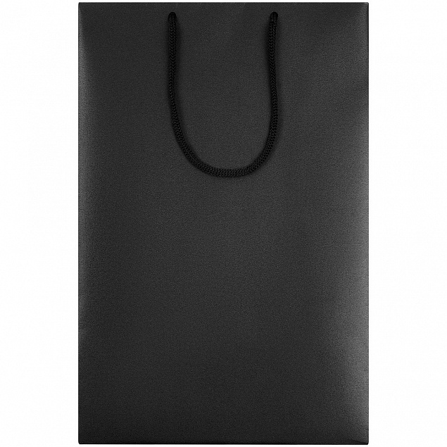 Пакет бумажный «Блеск», средний, черный с логотипом в Астрахани заказать по выгодной цене в кибермаркете AvroraStore
