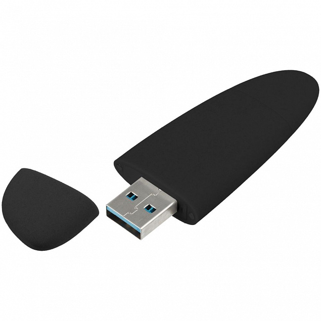 Флешка Pebble Type-C, USB 3.0, черная, 32 Гб с логотипом в Астрахани заказать по выгодной цене в кибермаркете AvroraStore