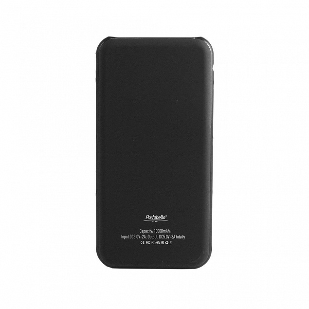 Внешний аккумулятор, Grand PB, 10000 mAh, черный, подарочная упаковка с блистером с логотипом в Астрахани заказать по выгодной цене в кибермаркете AvroraStore