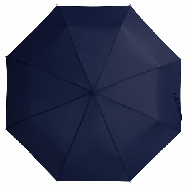 Зонт складной Basic, темно-синий с логотипом в Астрахани заказать по выгодной цене в кибермаркете AvroraStore