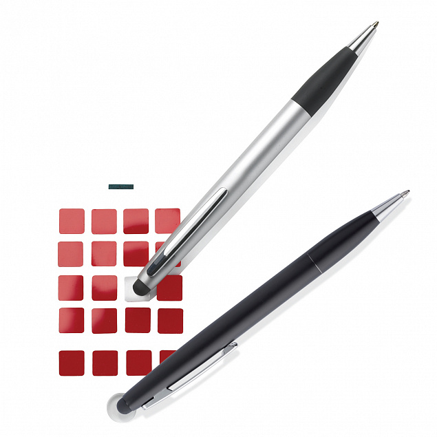 Ручка-стилус Touch 2 в 1, серебряный с логотипом в Астрахани заказать по выгодной цене в кибермаркете AvroraStore