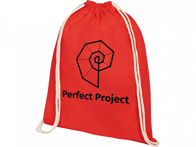 Рюкзак со шнурком «Tenes» из хлопка 140 г/м² с логотипом в Астрахани заказать по выгодной цене в кибермаркете AvroraStore