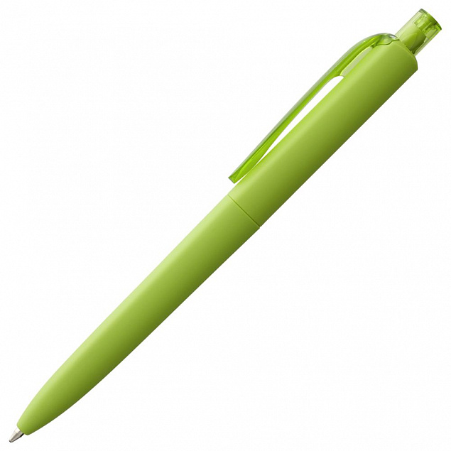 Ручка шариковая Prodir DS8 PRR-T Soft Touch, зеленая с логотипом в Астрахани заказать по выгодной цене в кибермаркете AvroraStore