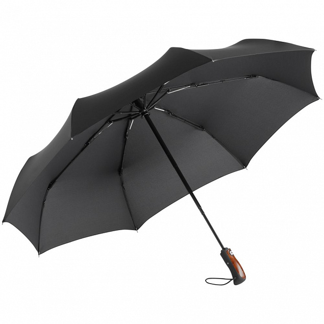 Зонт складной Stormmaster, черный с логотипом в Астрахани заказать по выгодной цене в кибермаркете AvroraStore