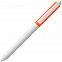 Ручка шариковая Hint Special, белая с оранжевым с логотипом в Астрахани заказать по выгодной цене в кибермаркете AvroraStore