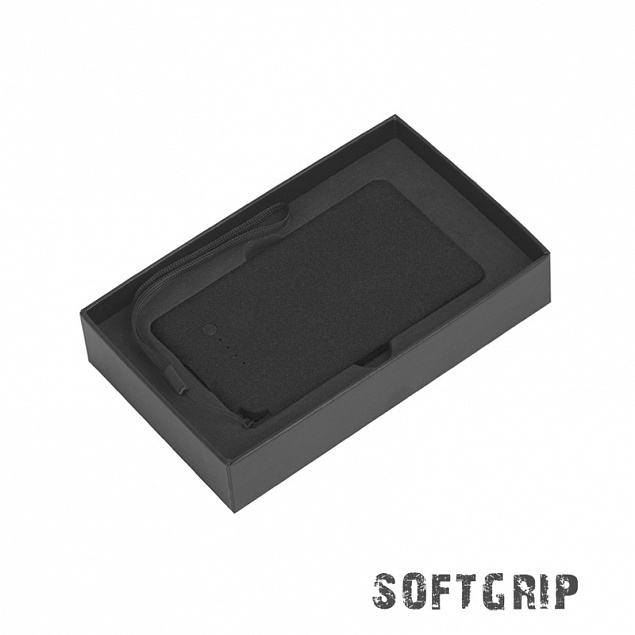 Зарядное устройство "Камень" с покрытием soft grip, 4000 mAh в подарочной коробке с логотипом в Астрахани заказать по выгодной цене в кибермаркете AvroraStore