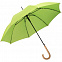 Зонт-трость OkoBrella, зеленое яблоко с логотипом в Астрахани заказать по выгодной цене в кибермаркете AvroraStore