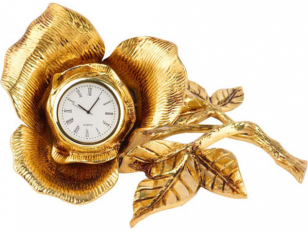 Часы настольные «Роза» с логотипом в Астрахани заказать по выгодной цене в кибермаркете AvroraStore