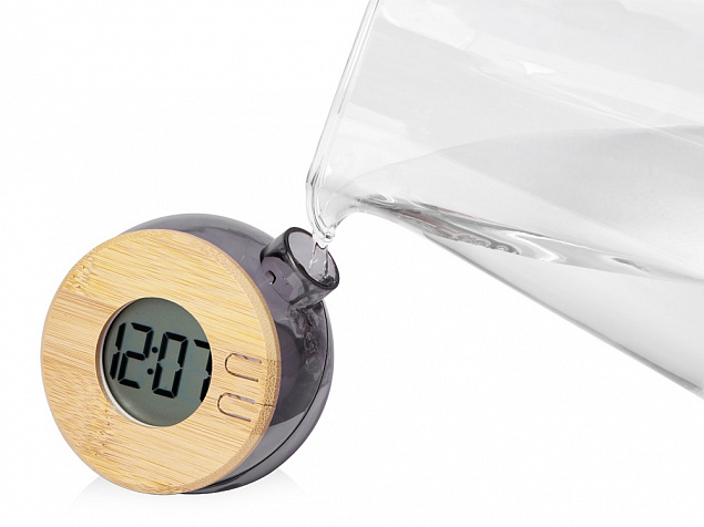 Водяные часы из бамбука «Splash Hour» с логотипом в Астрахани заказать по выгодной цене в кибермаркете AvroraStore