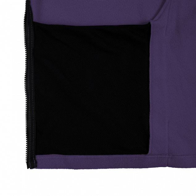Куртка флисовая унисекс Manakin, фиолетовая с логотипом в Астрахани заказать по выгодной цене в кибермаркете AvroraStore