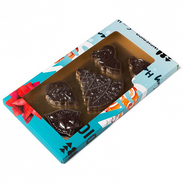 Набор фигурного шоколада Choco New Year на заказ с логотипом в Астрахани заказать по выгодной цене в кибермаркете AvroraStore