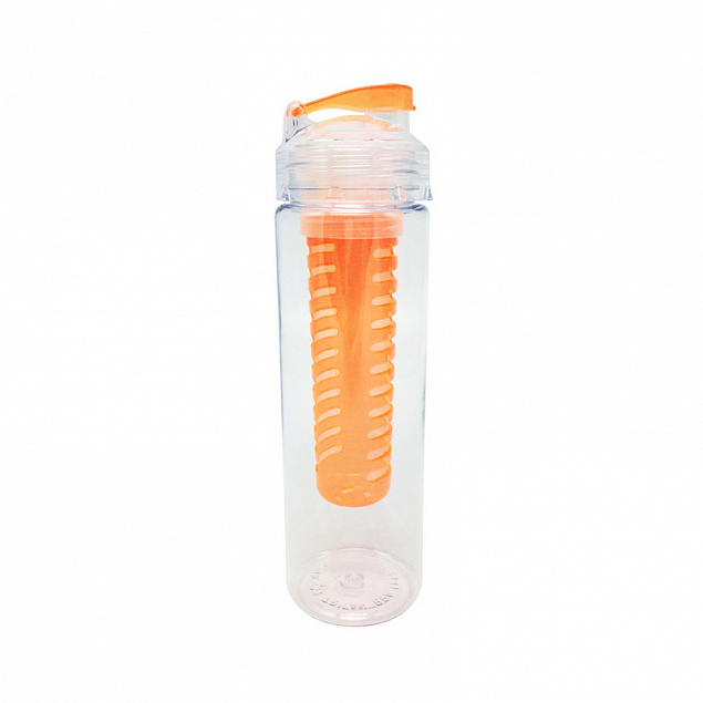 Спортивная бутылка "Fruits"с емкостью для фруктов, 0,7 л, оранжевая с логотипом в Астрахани заказать по выгодной цене в кибермаркете AvroraStore
