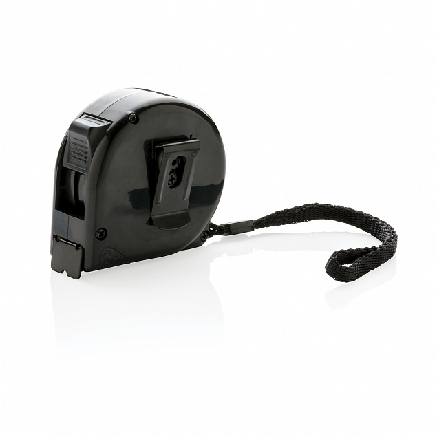 Рулетка  - 5м/19мм, черный с логотипом в Астрахани заказать по выгодной цене в кибермаркете AvroraStore