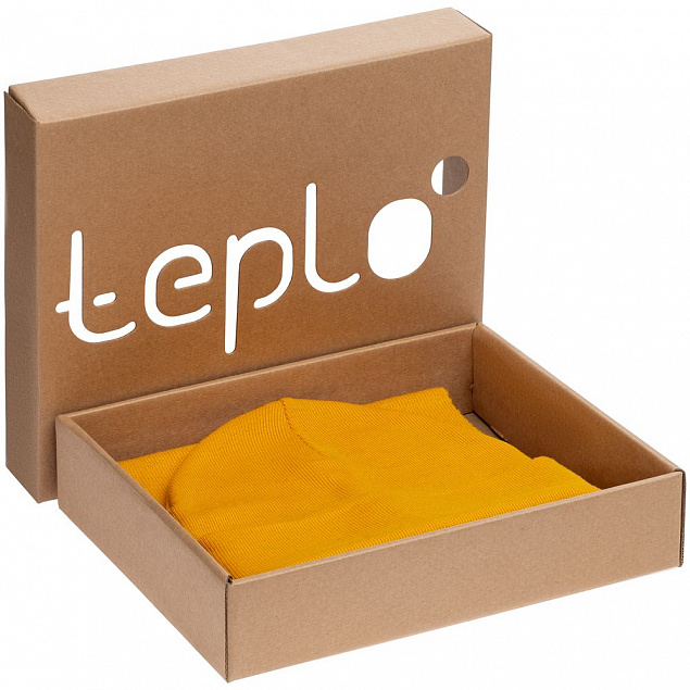 Коробка Teplo, малая, крафт с логотипом в Астрахани заказать по выгодной цене в кибермаркете AvroraStore