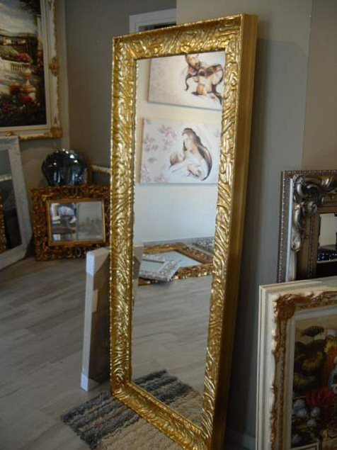 Зеркало Classic, в золотистой раме с логотипом в Астрахани заказать по выгодной цене в кибермаркете AvroraStore