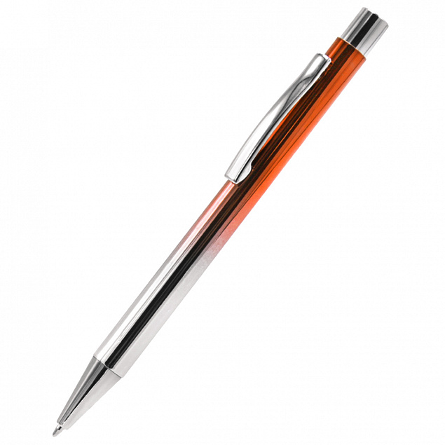 Ручка металлическая Синергия - Оранжевый OO с логотипом в Астрахани заказать по выгодной цене в кибермаркете AvroraStore