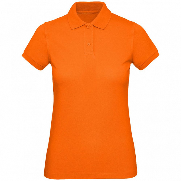 Рубашка поло женская Inspire, оранжевая с логотипом в Астрахани заказать по выгодной цене в кибермаркете AvroraStore