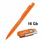 Набор ручка "Jupiter" + флеш-карта "Vostok" 16 Гб в футляре, оранжевый, покрытие soft touch с логотипом в Астрахани заказать по выгодной цене в кибермаркете AvroraStore