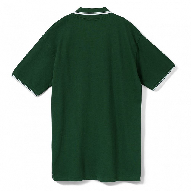 Рубашка поло мужская с контрастной отделкой PRACTICE 270, зеленый/белый с логотипом в Астрахани заказать по выгодной цене в кибермаркете AvroraStore