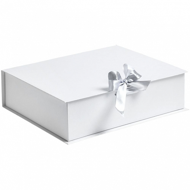 Коробка на лентах Tie Up, белая с логотипом в Астрахани заказать по выгодной цене в кибермаркете AvroraStore