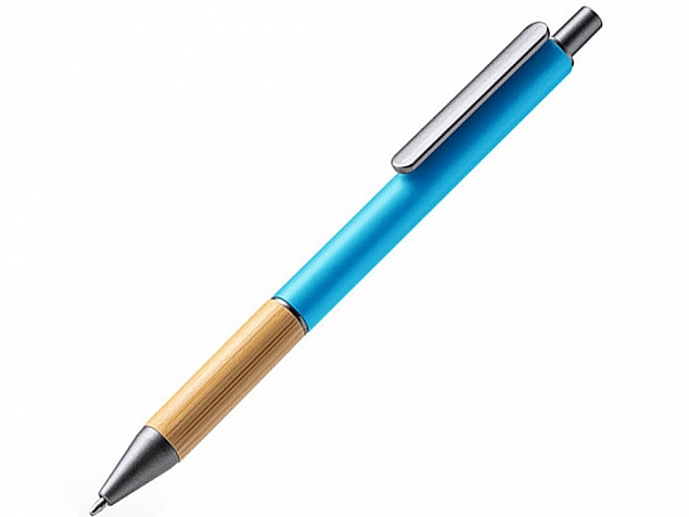 Ручка шариковая металлическая с бамбуковой вставкой PENTA с логотипом в Астрахани заказать по выгодной цене в кибермаркете AvroraStore