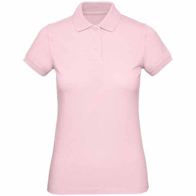 Рубашка поло женская Inspire, розовая с логотипом в Астрахани заказать по выгодной цене в кибермаркете AvroraStore