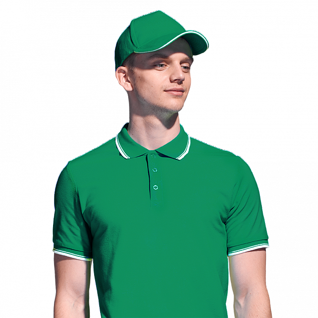 Бейсболка 11K Зелёный с логотипом в Астрахани заказать по выгодной цене в кибермаркете AvroraStore