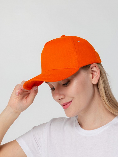 Бейсболка Standard, оранжевая с логотипом в Астрахани заказать по выгодной цене в кибермаркете AvroraStore
