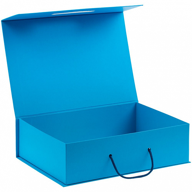 Коробка Case, подарочная, голубая с логотипом в Астрахани заказать по выгодной цене в кибермаркете AvroraStore