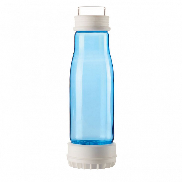 Бутылка для воды Zoku, голубая с логотипом в Астрахани заказать по выгодной цене в кибермаркете AvroraStore