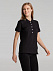 Рубашка поло женская Sunset, черная с логотипом в Астрахани заказать по выгодной цене в кибермаркете AvroraStore