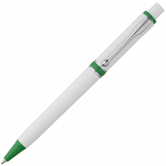 Ручка шариковая Raja, зеленая с логотипом в Астрахани заказать по выгодной цене в кибермаркете AvroraStore