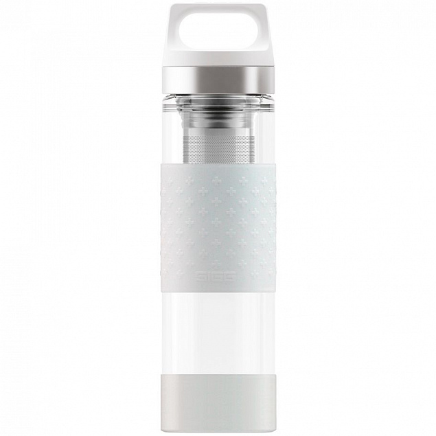 Бутылка для воды Glass WMB, белая с логотипом в Астрахани заказать по выгодной цене в кибермаркете AvroraStore