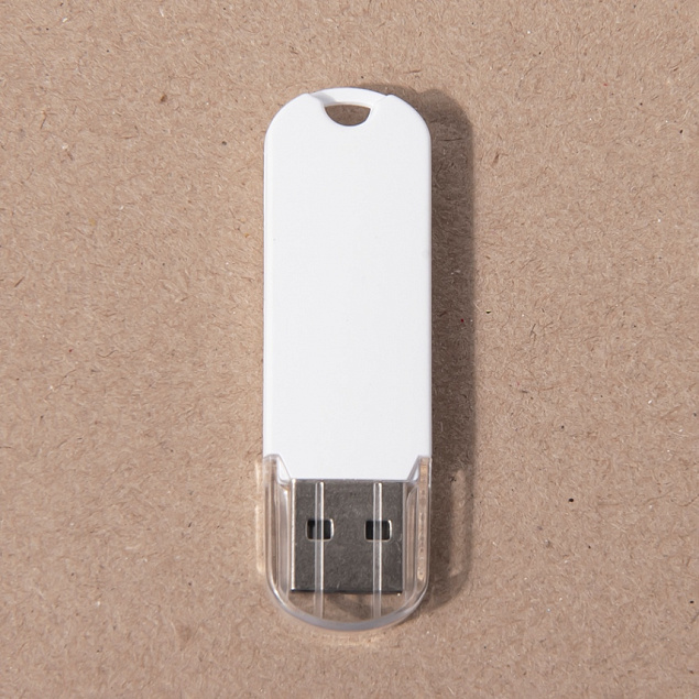 USB flash-карта UNIVERSAL (8Гб), белая, 5,8х1,7х0,6 см, пластик с логотипом в Астрахани заказать по выгодной цене в кибермаркете AvroraStore
