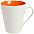 Кружка newBell матовая, белая с оранжевым с логотипом в Астрахани заказать по выгодной цене в кибермаркете AvroraStore