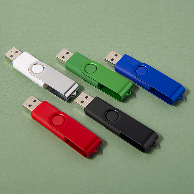 USB flash-карта DOT (16Гб), зеленый, 5,8х2х1,1см, пластик, металл с логотипом в Астрахани заказать по выгодной цене в кибермаркете AvroraStore