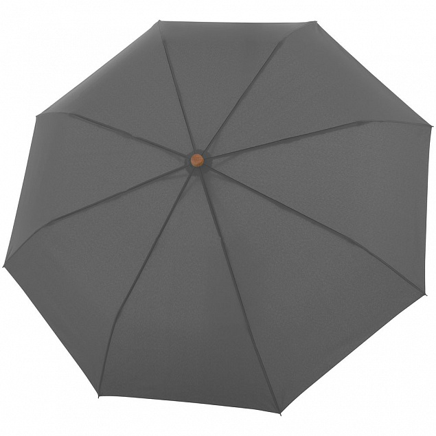 Зонт складной Nature Magic, серый с логотипом в Астрахани заказать по выгодной цене в кибермаркете AvroraStore