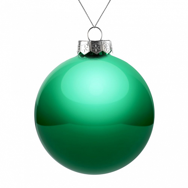 Елочный шар Finery Gloss, 10 см, глянцевый зеленый с логотипом в Астрахани заказать по выгодной цене в кибермаркете AvroraStore
