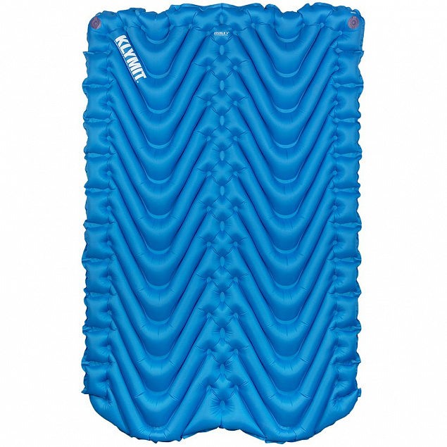 Надувной коврик Static V Double, синий с логотипом в Астрахани заказать по выгодной цене в кибермаркете AvroraStore