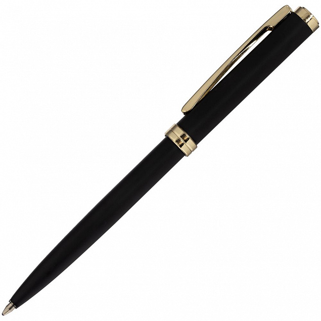 Ручка шариковая Delgado, матовая черная с логотипом в Астрахани заказать по выгодной цене в кибермаркете AvroraStore