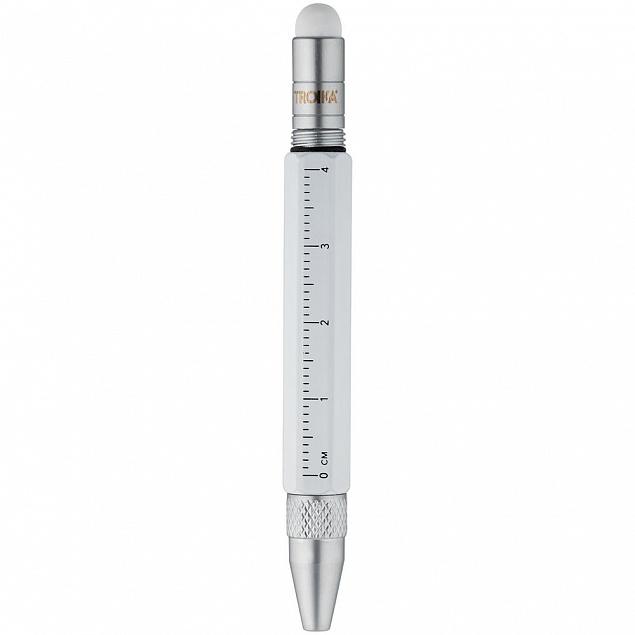 Ручка-брелок Construction Micro, белый с логотипом в Астрахани заказать по выгодной цене в кибермаркете AvroraStore