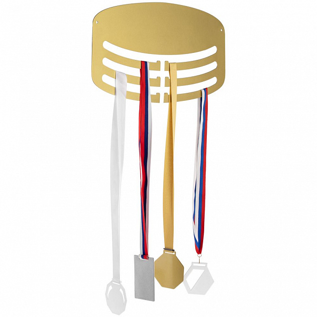Медальница Steel Hanger, золотистая с логотипом в Астрахани заказать по выгодной цене в кибермаркете AvroraStore