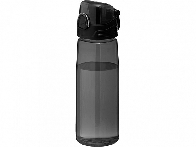 Бутылка спортивная Capri, черный с логотипом в Астрахани заказать по выгодной цене в кибермаркете AvroraStore