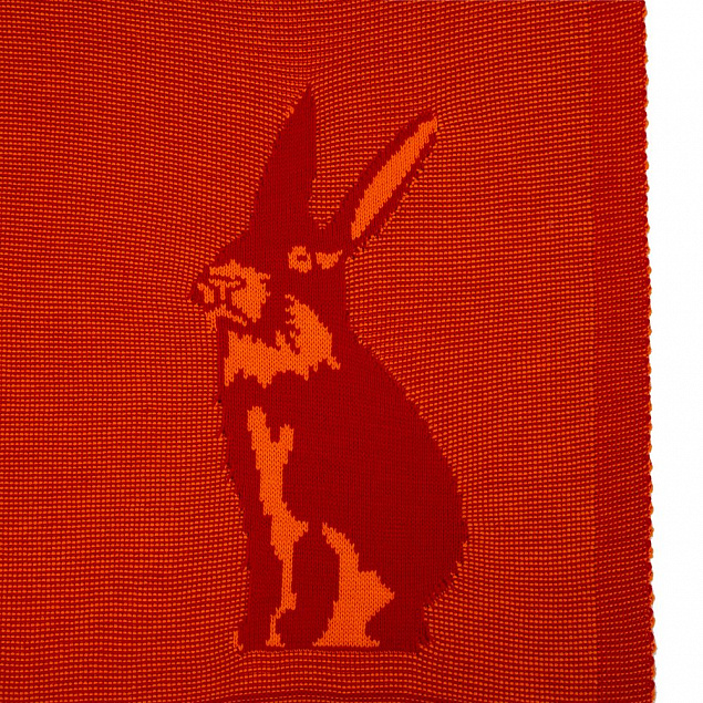 Плед Stereo Bunny, красный с логотипом в Астрахани заказать по выгодной цене в кибермаркете AvroraStore