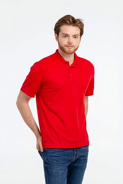 Рубашка поло мужская Eclipse H2X-Dry, красная с логотипом в Астрахани заказать по выгодной цене в кибермаркете AvroraStore