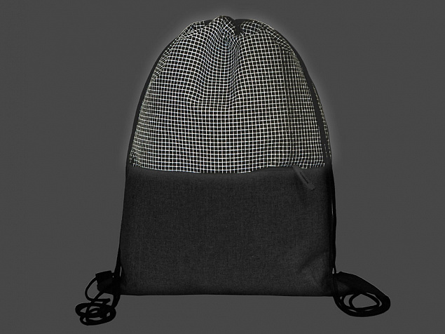 Рюкзак-мешок Reflex со светоотражающим эффектом, серый с логотипом в Астрахани заказать по выгодной цене в кибермаркете AvroraStore