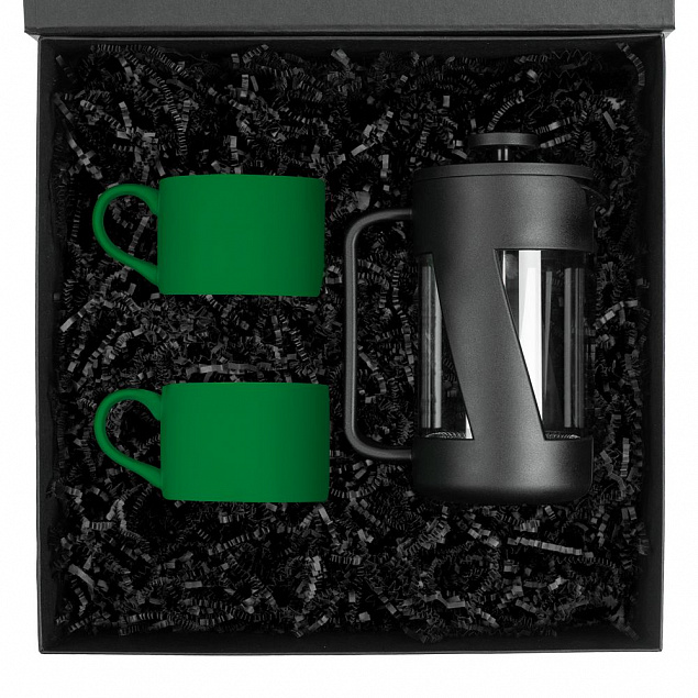 Набор для чая на 2 персоны Best Morning, зеленый с логотипом в Астрахани заказать по выгодной цене в кибермаркете AvroraStore