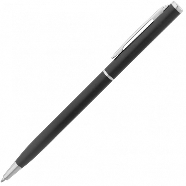 Ручка шариковая Hotel Chrome, ver.2, черная с логотипом в Астрахани заказать по выгодной цене в кибермаркете AvroraStore