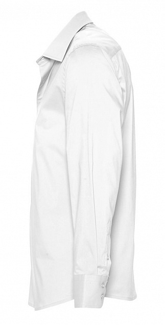 Рубашка мужская с длинным рукавом BRIGHTON, белая с логотипом в Астрахани заказать по выгодной цене в кибермаркете AvroraStore